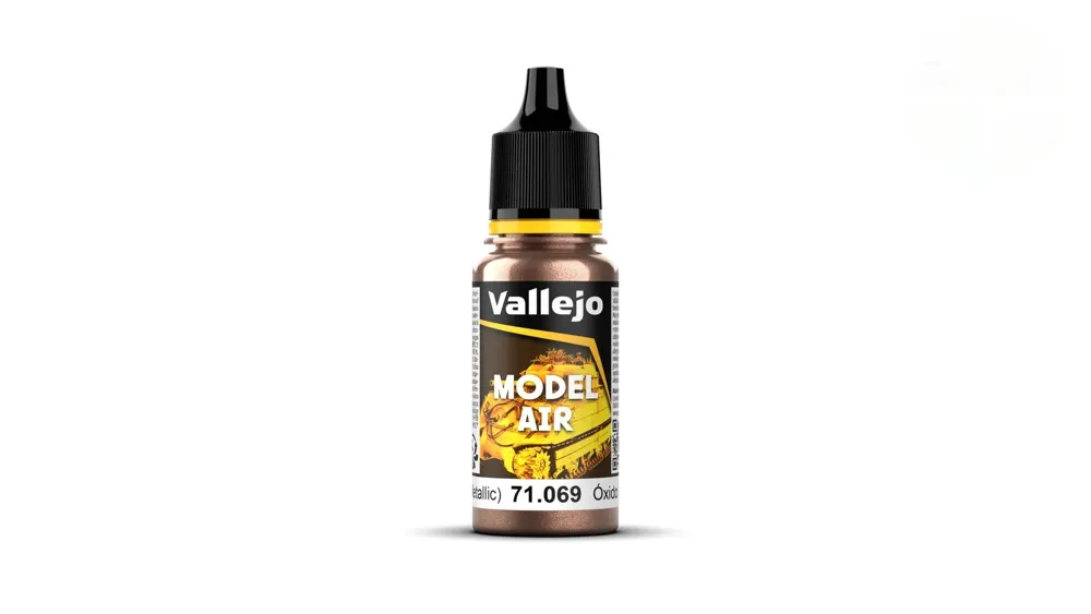 Lahvička akrylové barvy Vallejo Model Air 71069 rezavá (Rust Color) 18 ml