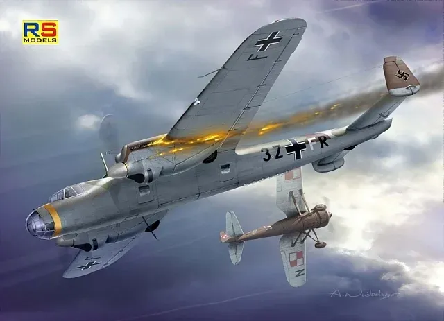 Krabice plastikové stavebnice RS Models 92071 Dornier Do 17 E v měřítku 1/72