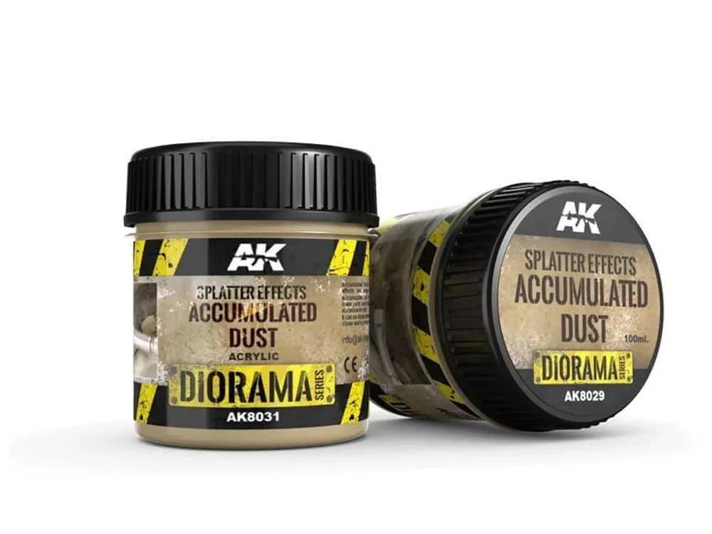 Lahvička AK Interactive AK8031 Splatter Effects nahromaděný prach, akrylový efekt 100 ml