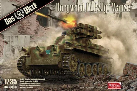 Krabice stavebnice Das Werk DW35008 Borgward IV Panzerjäger Wanze v měřítku 1/35
