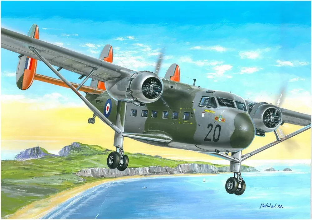 Krabice stavebnice Valom 1/72 Scottish Aviation Twin Pioneer CC.Mk.I RAF, kód 72136