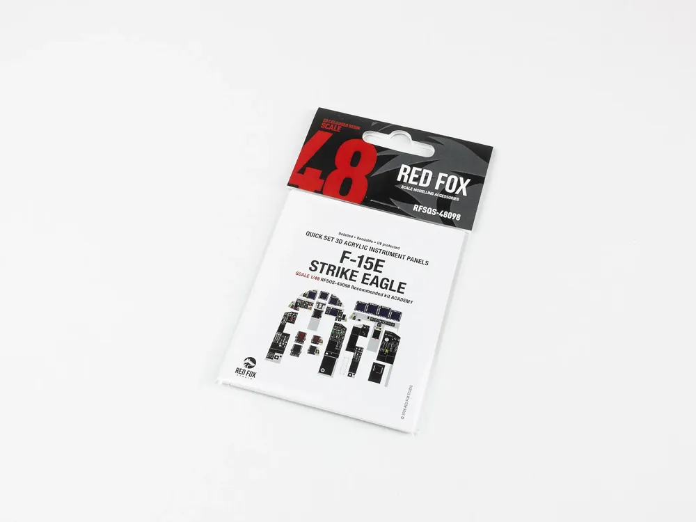 Red Fox Studio Quick Set RFSQS-48098 1/48 – předbarvené díly kokpitu F-15E Strike Eagle