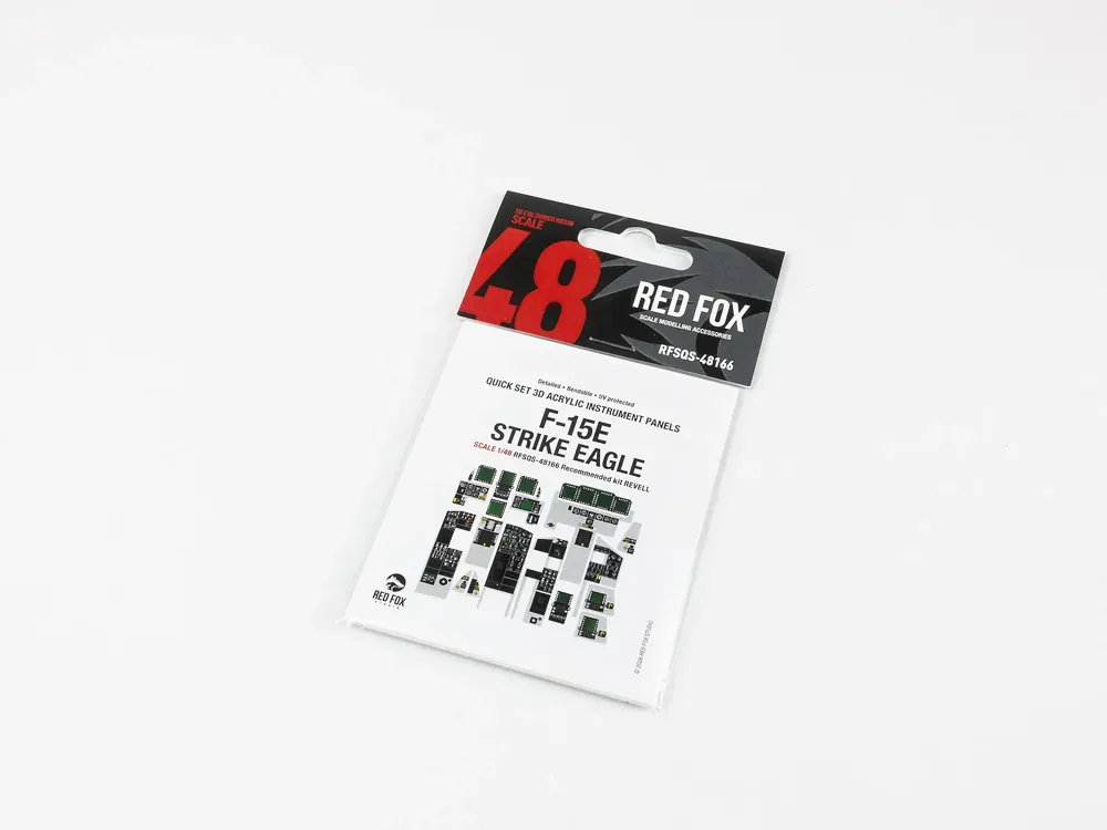 Předbarvené 3D díly kokpitu Red Fox Studio Quick Set 1/48 F-15E Strike Eagle pro Revell