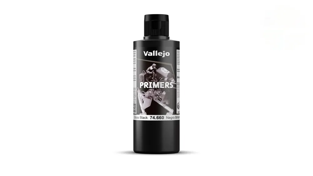 Lahvička základovky Vallejo Surface Primer 74660 Gloss Black 200 ml
