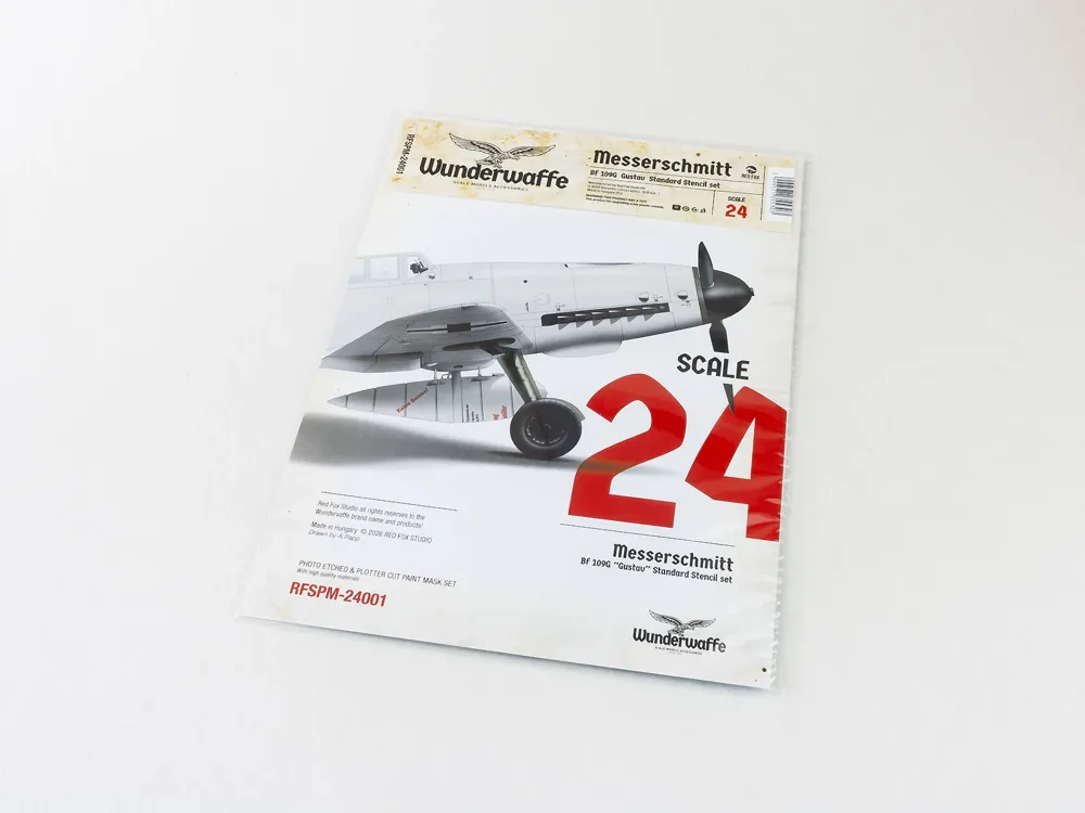 Sada šablon Red Fox Studio RFSPM-24001 pro Messerschmitt Bf 109G Gustav v měřítku 1/24