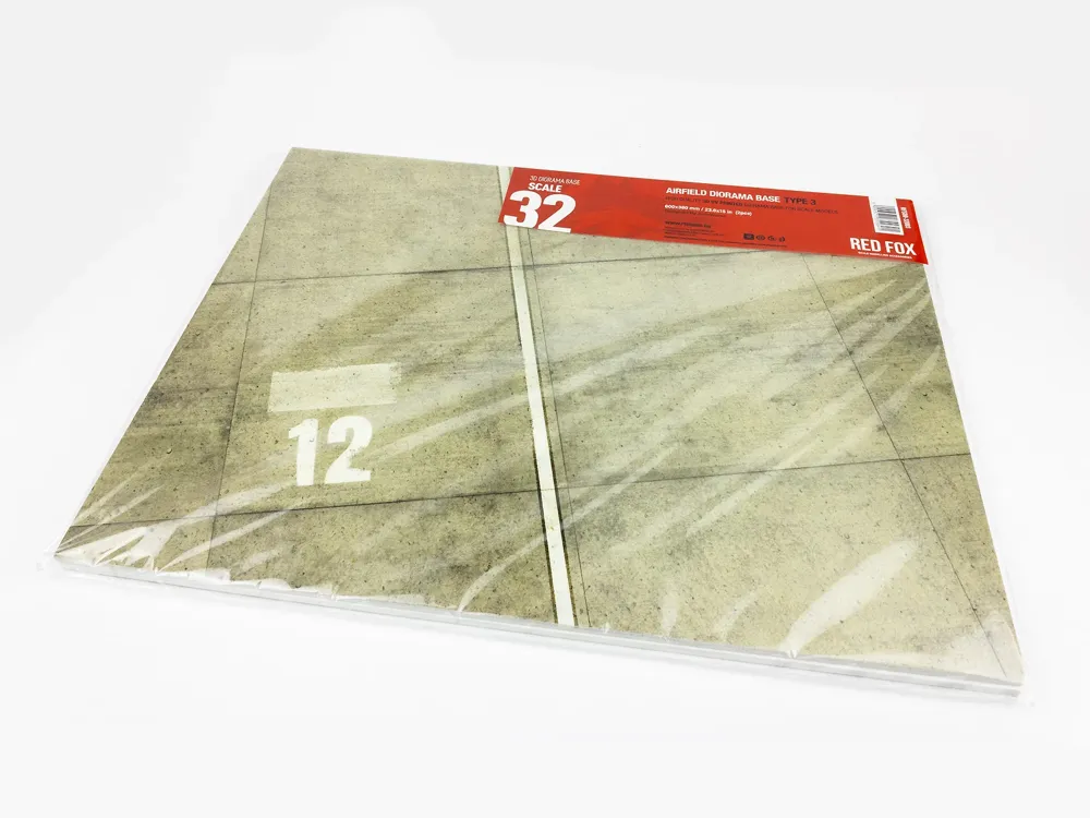 Letištní podložka Red Fox Studio RFSDB-32003 1/32 s potiskem betonových panelů a bílou čarou