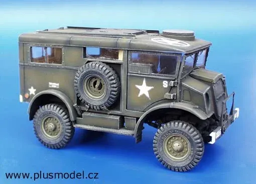 Konverzní sada Plus Model 1/35 Chevrolet C8A HUP – resinové díly, fotolepty a obtisky