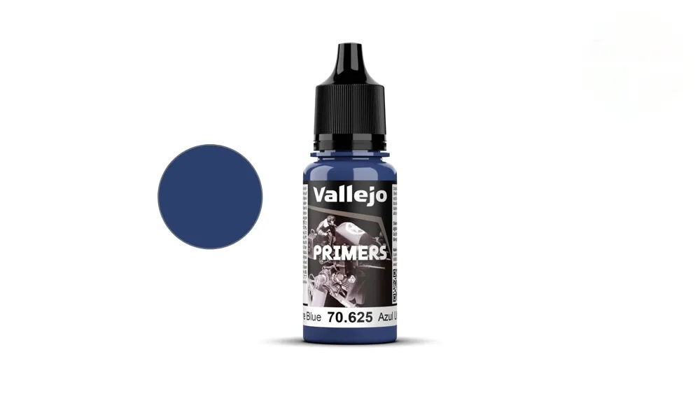 Lahvička základové barvy Vallejo Surface Primer 70625 ultramarínová modrá, 18 ml