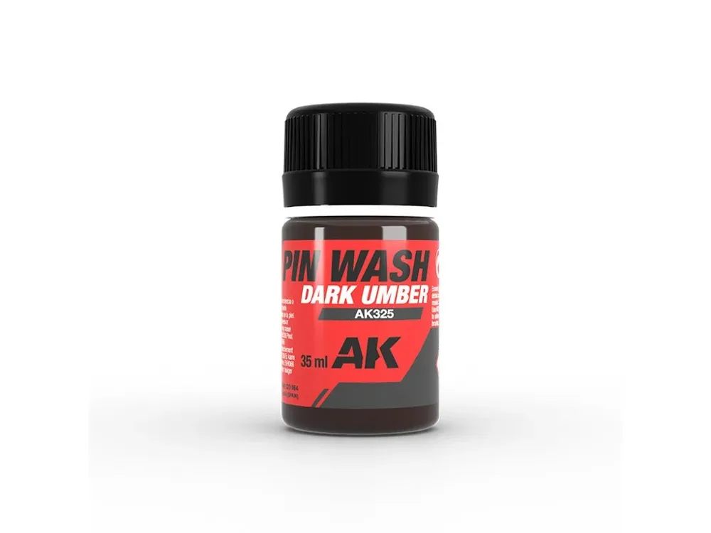 Lahvička AK Interactive AK325 Enamel Effects pin wash tmavá umbra 35 ml