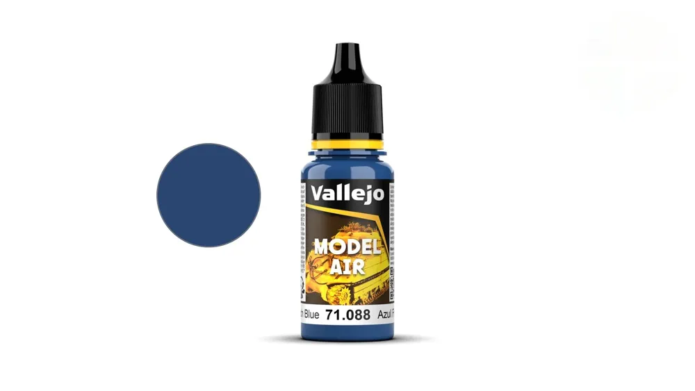 Kapací lahvička akrylové barvy Vallejo Model Air 71088 francouzská modrá 18 ml