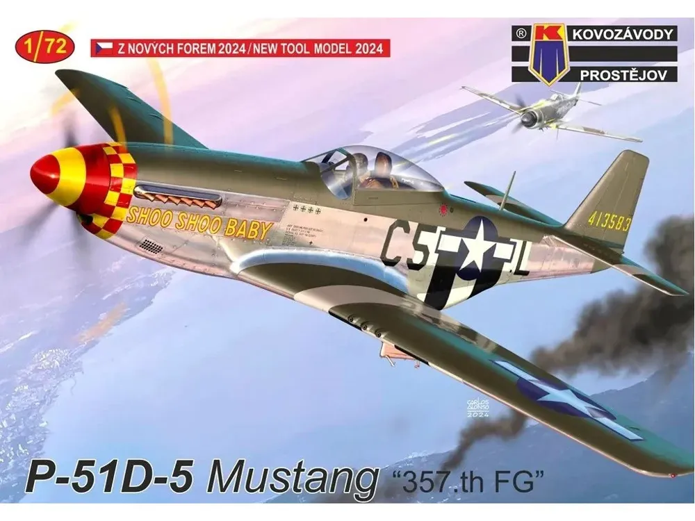 Krabice stavebnice Kovozávody Prostějov KPM0439 P-51D-5 Mustang 357th FG v měřítku 1/72