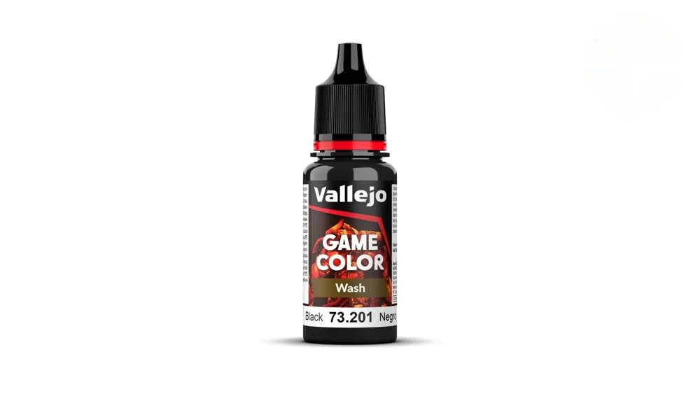 Lahvička akrylového washe Vallejo Game Color 73201 Black Wash 18 ml