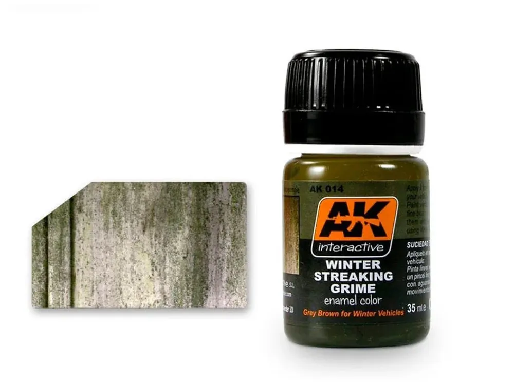 Lahvička AK Interactive Enamel Effects AK014 Streaking Grime for Winter Vehicles 35 ml