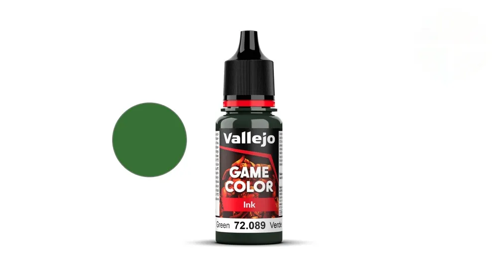 Lahvička akrylového inkoustu Vallejo Game Color 72089 zelený inkoust Green Ink 18 ml