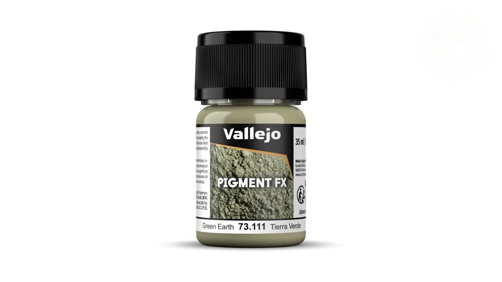 Kelímek práškového pigmentu Vallejo Pigment FX 73111 zelená zem, 35 ml