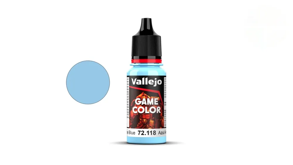 Kapátková lahvička akrylové barvy Vallejo Game Color 72118 modrá úsvitu 18 ml