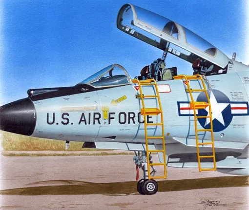Plus Model AL4086 přístupový žebřík pro F-101B Voodoo 1/48, plastikový doplněk