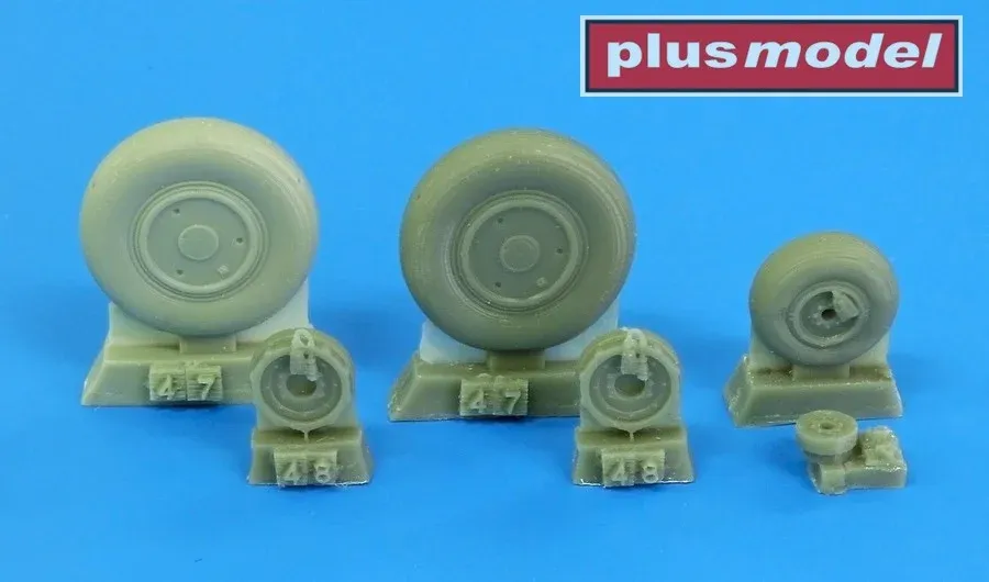 Resinová kola Plus Model AL4099 pro MiG-21 pozdní verze v měřítku 1/48 s maskovací šablonou