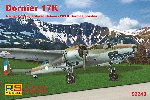 Krabice stavebnice RS Models 92243 Dornier Do 17 K v měřítku 1/72