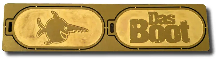RCsubs SKU-091 znak ponorky U-96 v měřítku 1/144 o rozměrech 40 × 18 mm