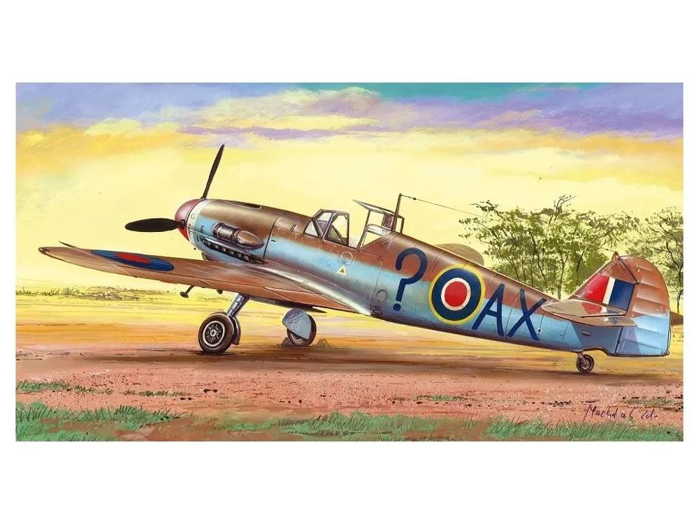 Plastiková stavebnice AZ Model 1/72 Messerschmitt Bf 109F-4 Captured, krabice s obtisky pro tři verze