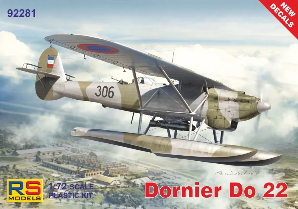 Krabice plastikové stavebnice RS Models 92281 Dornier Do 22 v měřítku 1/72