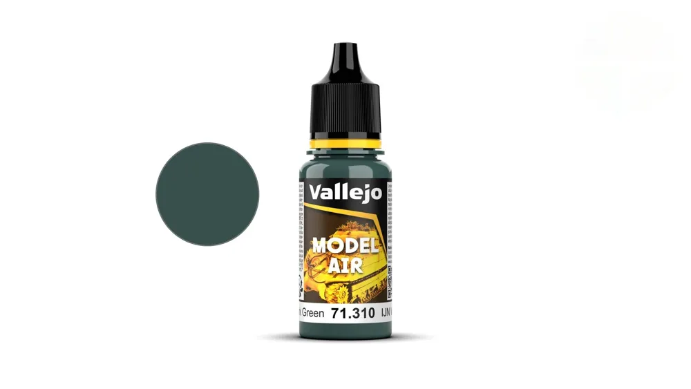 Lahvička akrylové barvy Vallejo Model Air 71310 tmavě zelená IJN, 18 ml