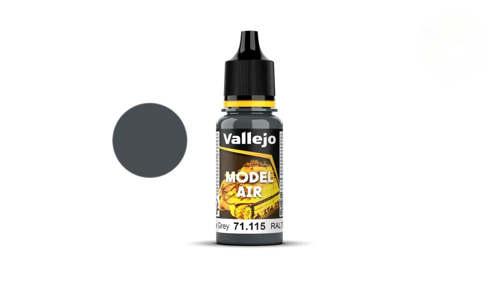 Lahvička akrylové barvy Vallejo Model Air 71115 modrošedá Blue Grey RAL 7016, 18 ml