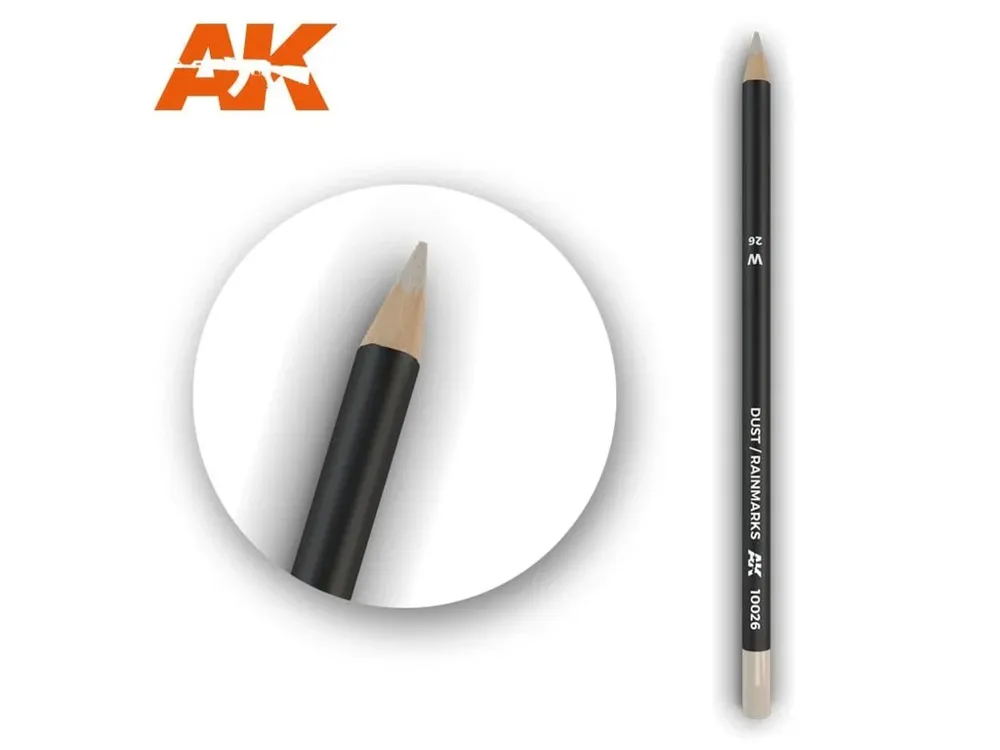 Patinovací tužka AK Interactive AK10026 Weathering Pencil Dust / Rainmarks, délka 17 cm