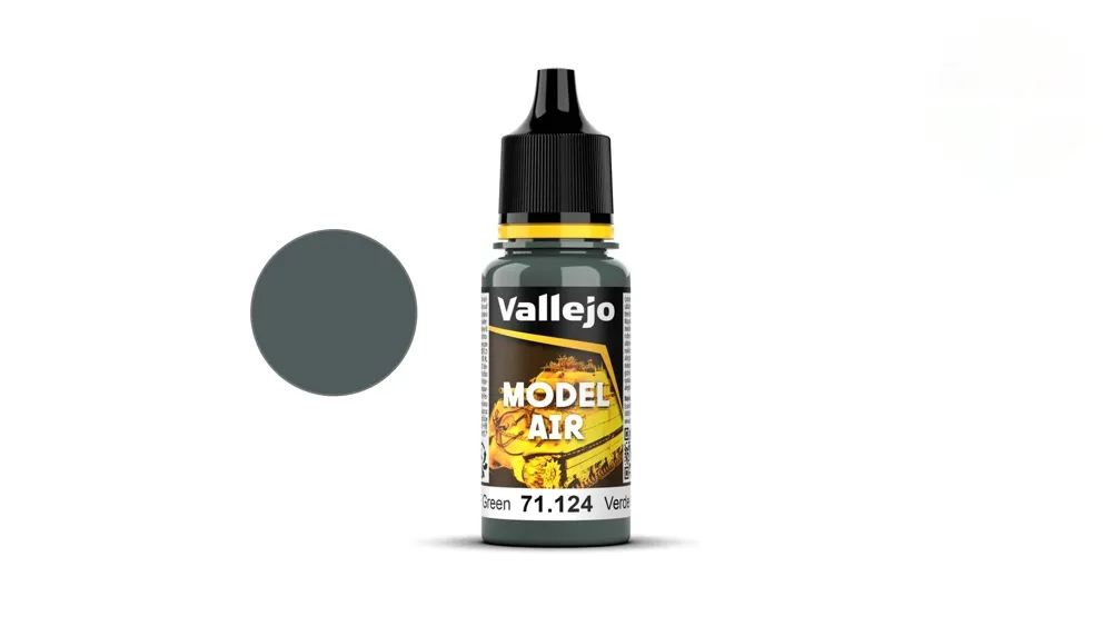Lahvička akrylové barvy Vallejo Model Air 71124 zelená USAF 18 ml s kapátkem