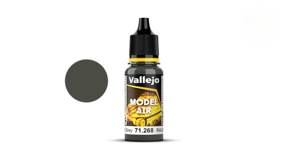 Lahvička akrylové barvy Vallejo Model Air 71268 německá šedá RAL 6006, 18 ml