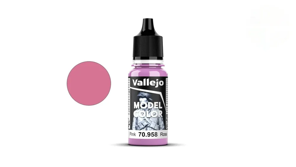 Lahvička akrylové barvy Vallejo Model Color 70958 růžová matná 18 ml