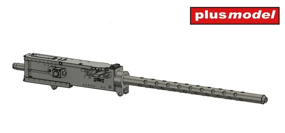 Sada čtyř 3D tištěných leteckých kulometů Browning 12,7 mm Plus Model AL3025 v měřítku 1/32