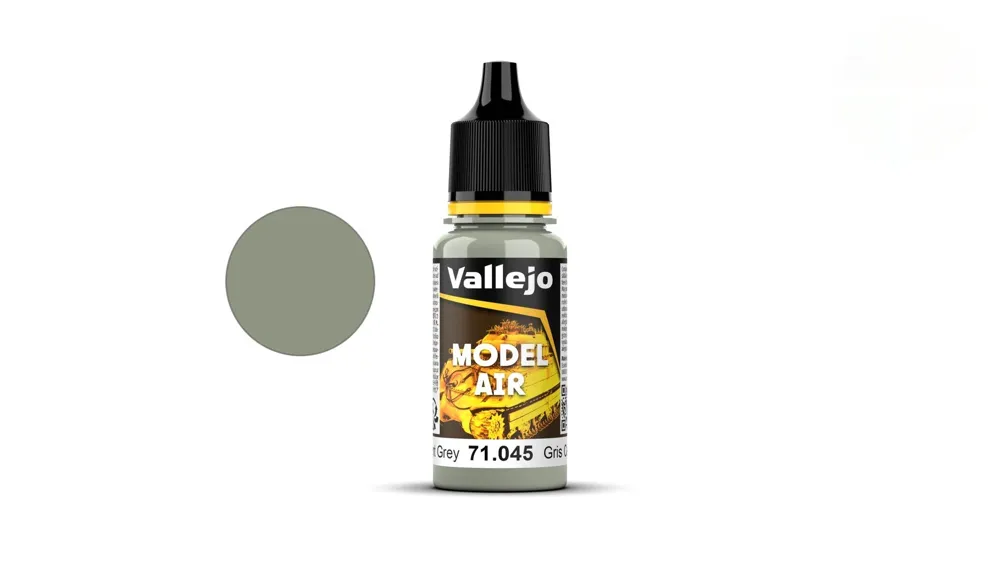 Kapací lahvička akrylové barvy Vallejo Model Air 71045 cementová šedá 18 ml
