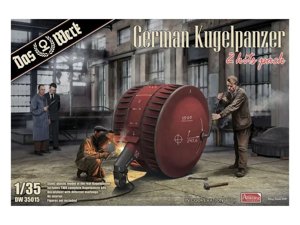 Krabice stavebnice Das Werk DW35015 německý Kugelpanzer v měřítku 1/35, balení dvou modelů