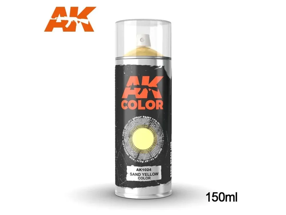 Sprej AK Interactive Sprays Basic Colors AK1024 pískově žlutá Sand Yellow 150 ml