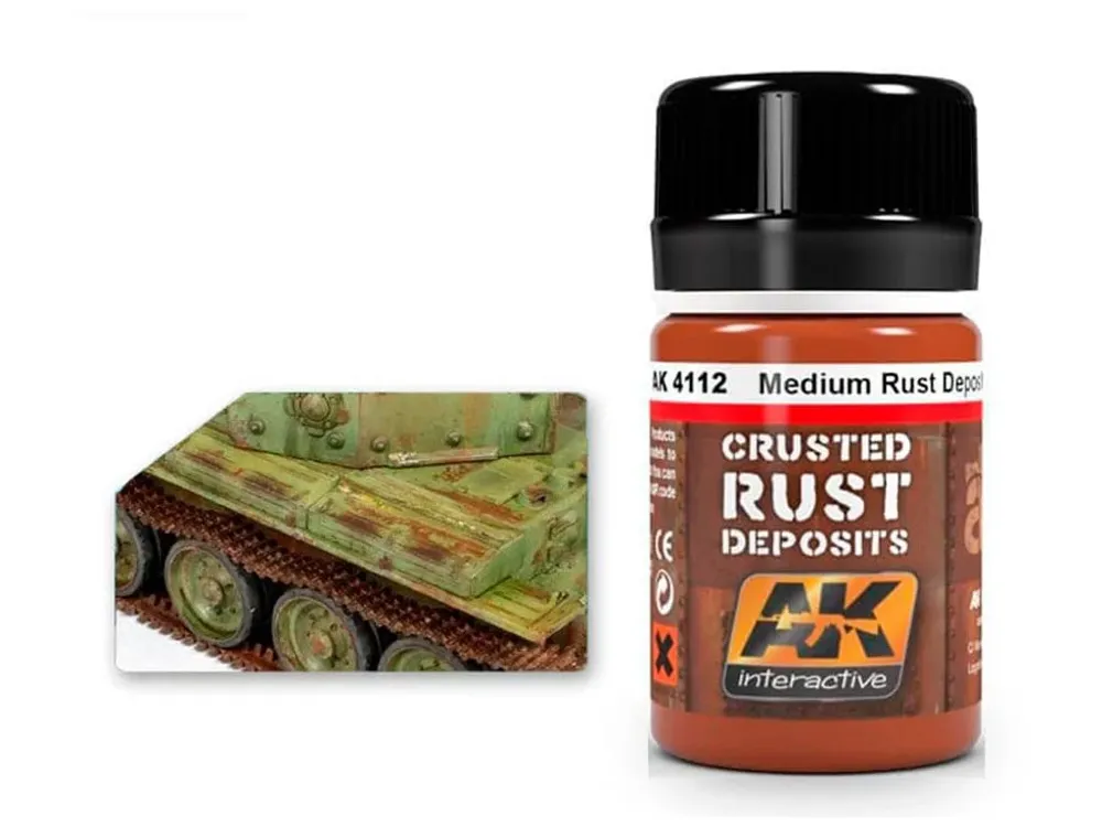Lahvička AK Interactive Enamel Effects AK4112 usazenina rzi střední 35 ml