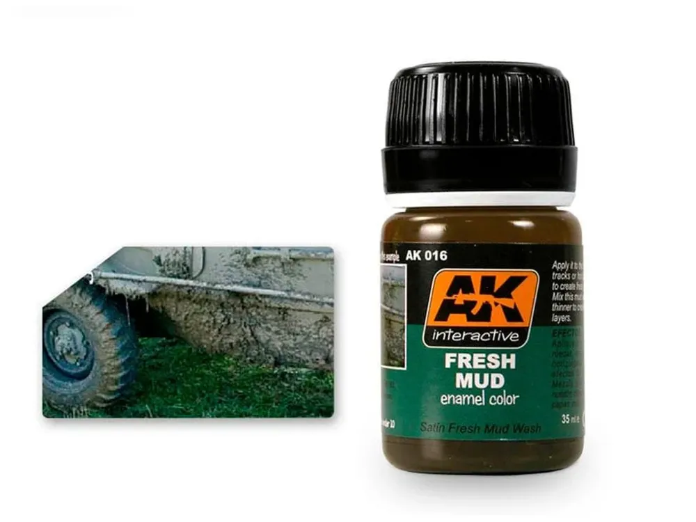 Lahvička emailového efektu AK Interactive Enamel Effects AK016 Fresh Mud 35 ml