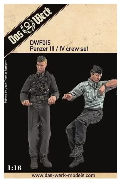Sada resinových figurek osádky Das Werk DWF015 Panzer III / IV v měřítku 1/16