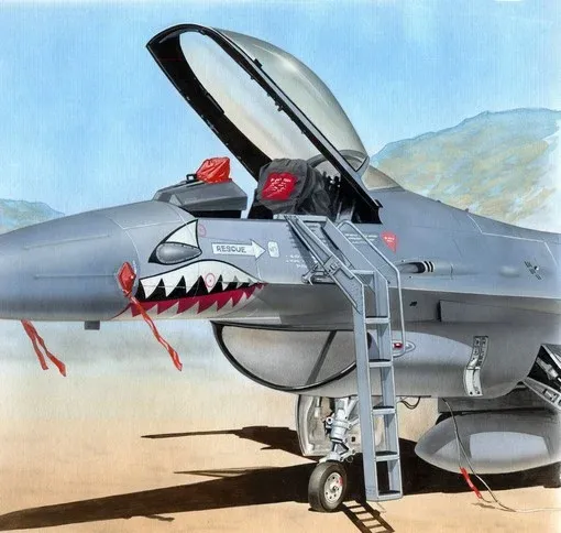 Plus Model AL4041 žebřík pro F-16A/C v měřítku 1/48, doplněk k modelu letadla