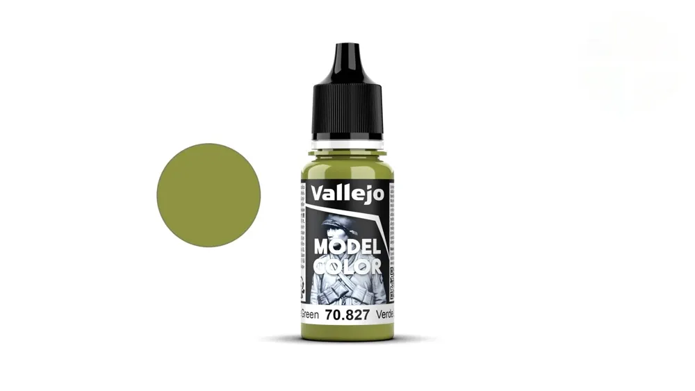 Lahvička akrylové barvy Vallejo Model Color 70827 limetkově zelená matná 18 ml