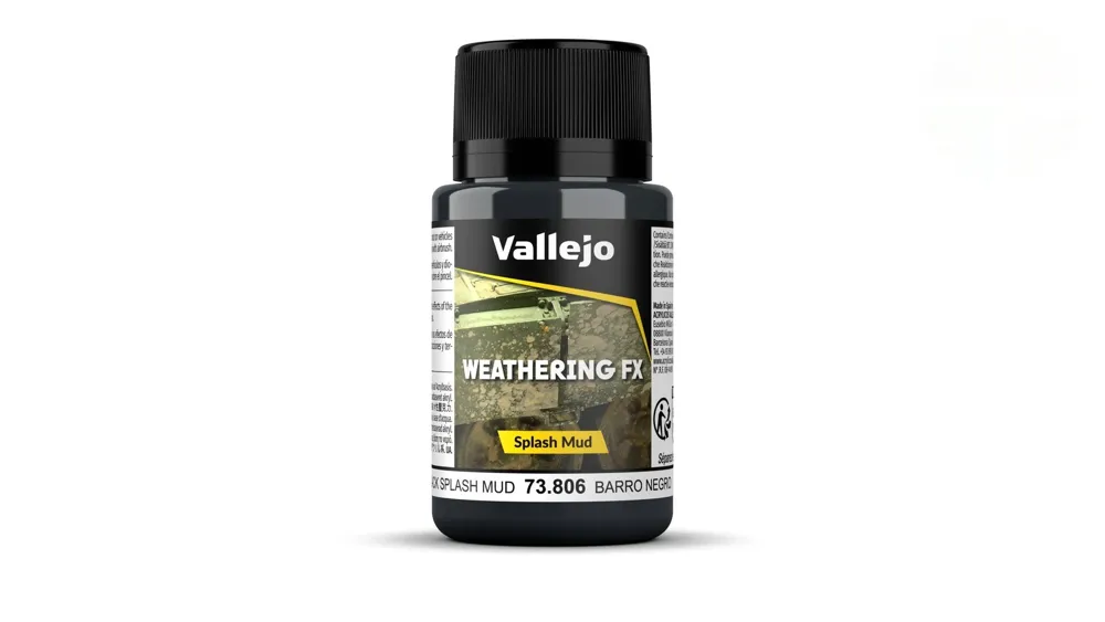 Balení akrylového efektu Vallejo Weathering FX 73806 černé stříkané bláto 40 ml