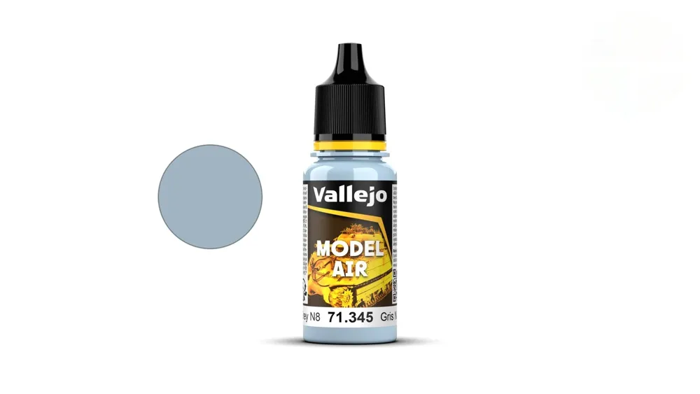 Lahvička akrylové barvy Vallejo Model Air 71345 ruská letecká šedá N.8, 18 ml