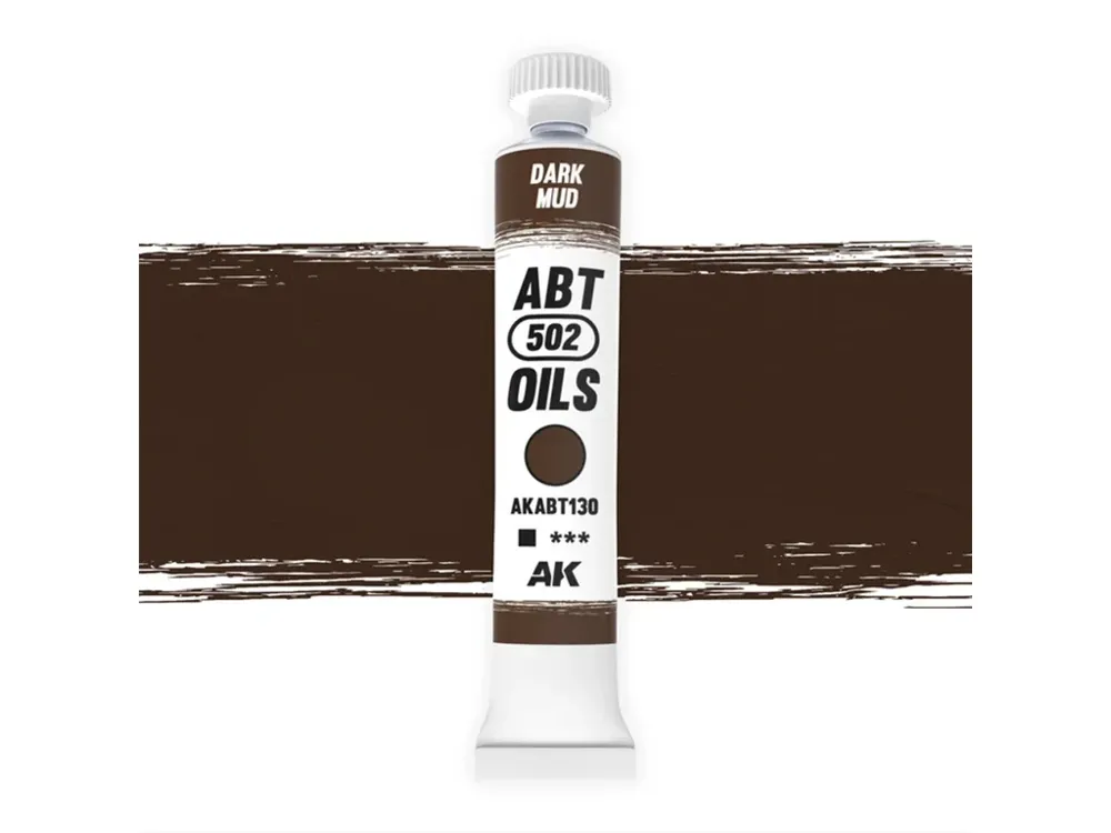 Tuba olejové barvy AK Interactive Oil Paints AKABT130 tmavé bláto 20 ml