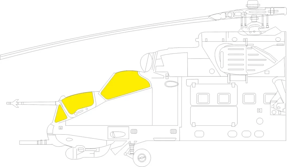 Maskovací sada Eduard EX896 Mi-35M TFace 1/48 pro stavebnici Zvezda