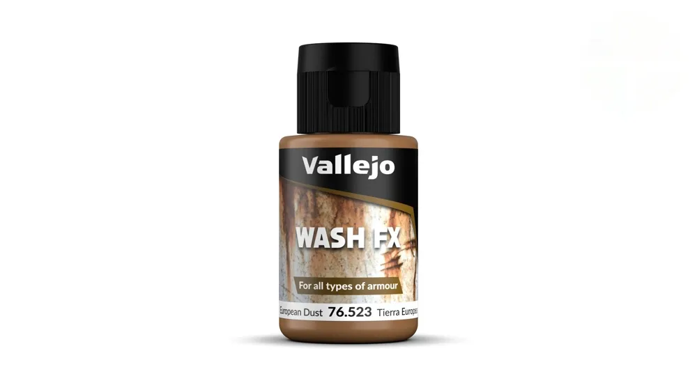 Lahvička akrylového washe Vallejo Wash FX 76523 evropský prach 35 ml