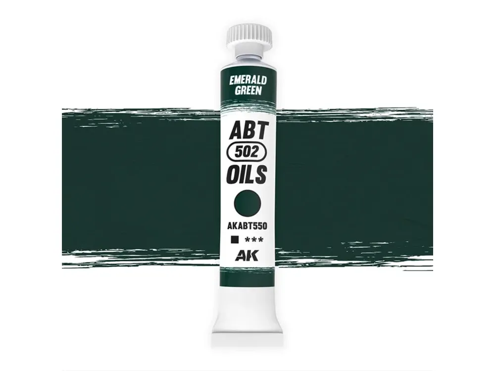 Tuba olejové barvy AK Interactive Oil Paints ABT550 smaragdová zelená 20 ml