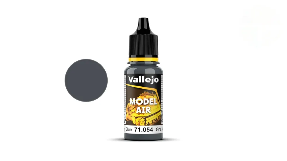 Lahvička akrylové barvy Vallejo Model Air 71054 tmavá šedomodrá (Dark Grey Blue) 18 ml
