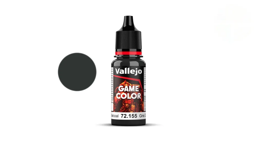 Lahvička akrylové barvy Vallejo Game Color 72155 uhlová šedá Charcoal Color 18 ml