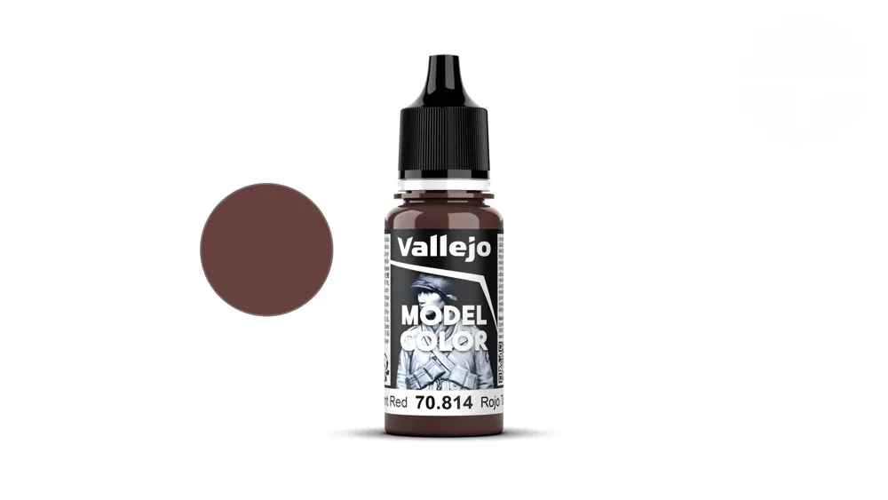 Lahvička akrylové barvy Vallejo Model Color 70814 pálená červená matná 18 ml